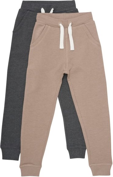Minymo - Kid's Basic 36 -Sweat Pant (2-pack) Gr 128 braun