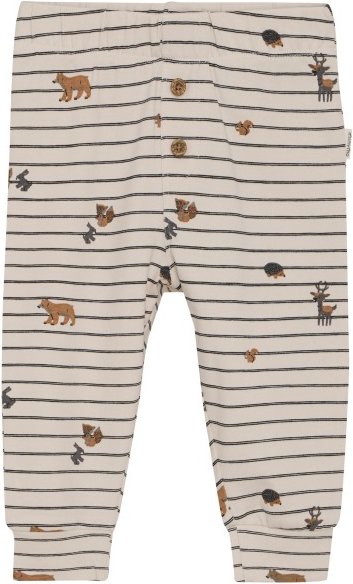 Thumbnail - Minymo - Kid's Pants AOP - Freizeithose Gr 80 beige/grau