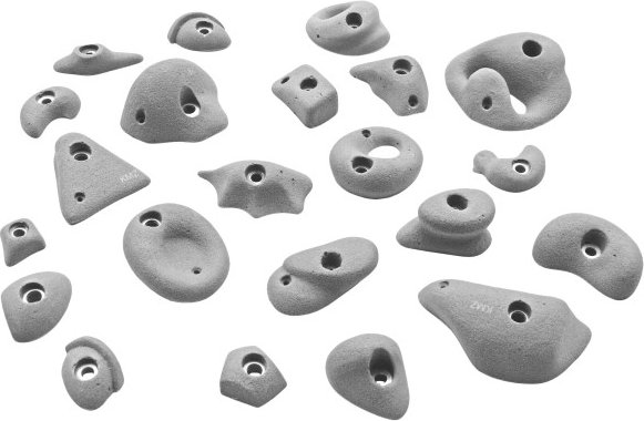 KMZ Holds - Set 1 - 22er S-XL Klettergriffset grau