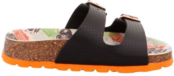 Superfit - Kid's Fussbettpantoffel Vegan - Sandalen Gr 30 schwarz