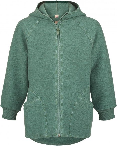 Thumbnail - Engel - Baby-Jacke mit Kapuze und Reißverschluß - Wolljacke Gr 98/104 türkis