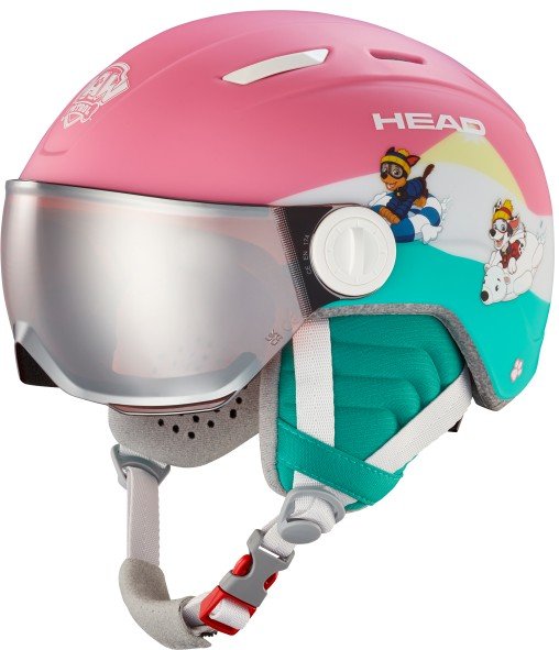 Thumbnail - Head - Kid's Maja Visor Paw S2 VLT 20% - Skihelm Gr 47-51 cm - XXS rosa
