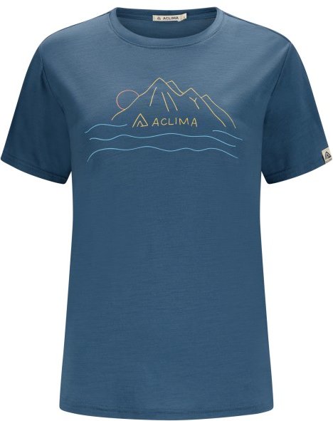 Aclima - Women's Lightwool 140 Tee Sunset - Merinoshirt Gr M blau