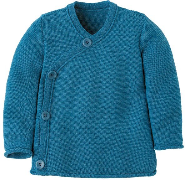 disana - Kid's Melange-Jacke - Merinojacke Gr 50/56 blau
