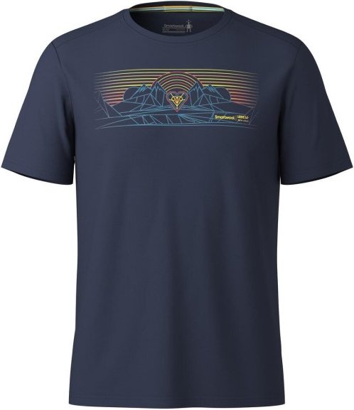 Smartwool - Mountain Sunrise Active S/S Graphic Shirt - Merinoshirt Gr S blau