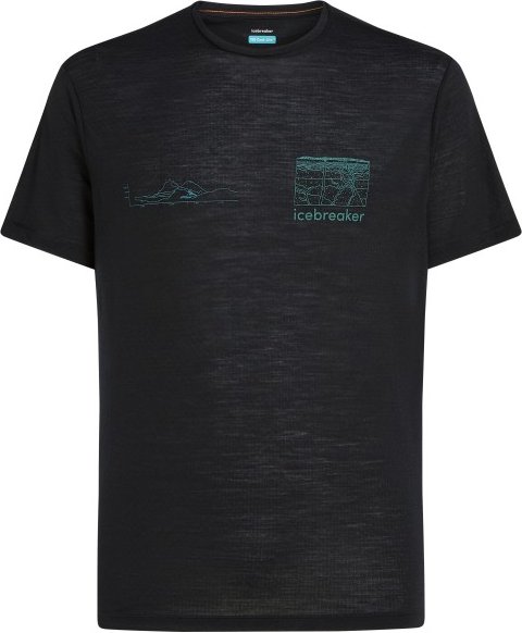 Thumbnail - Icebreaker - Merino Blend 125 Cool-Lite Sphere S/S Tee Trail - Merinoshirt Gr M schwarz