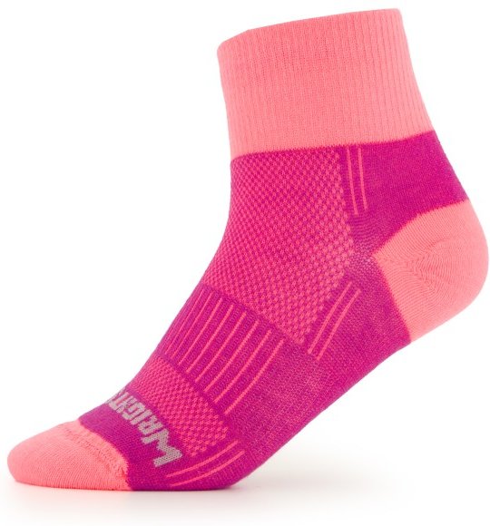 Wrightsock - Coolmesh II Quarter - Wandersocken Gr 34-37 rosa