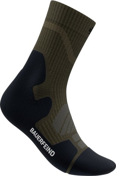 Thumbnail - Bauerfeind Sports - Outdoor Merino Mid Cut Socks - Wandersocken Gr 42-45 schwarz