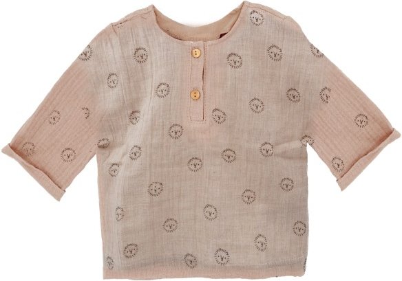 Thumbnail - maximo - Baby Boy's Hemd 3/4 Arm Musselin Gr 62/68 beige/braun