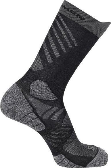 Salomon - Aero Crew - Laufsocken Gr 39-41 grau/schwarz