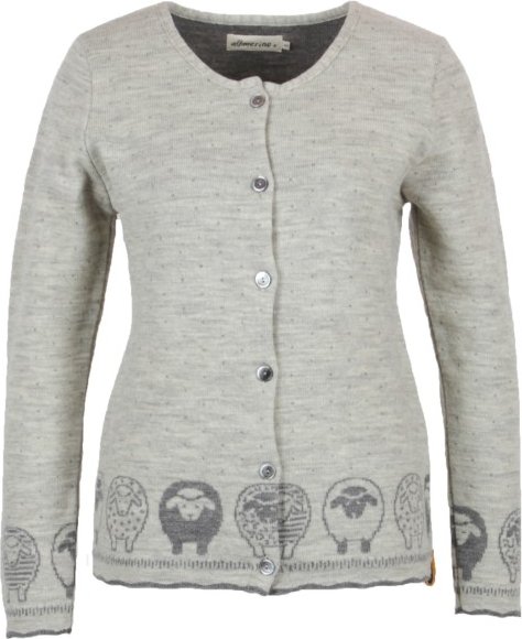 Thumbnail - Albmerino - Women's Strickjacke Schäfle - Wolljacke Gr S grau