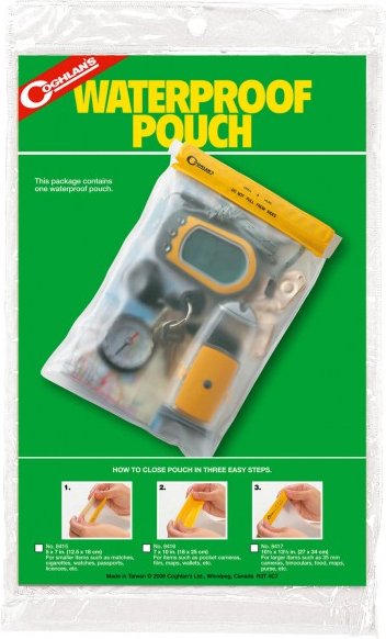 Coghlans - wasserdichte Beutel - Schutzhülle Gr L - 27 x 34 cm transparent /gelb