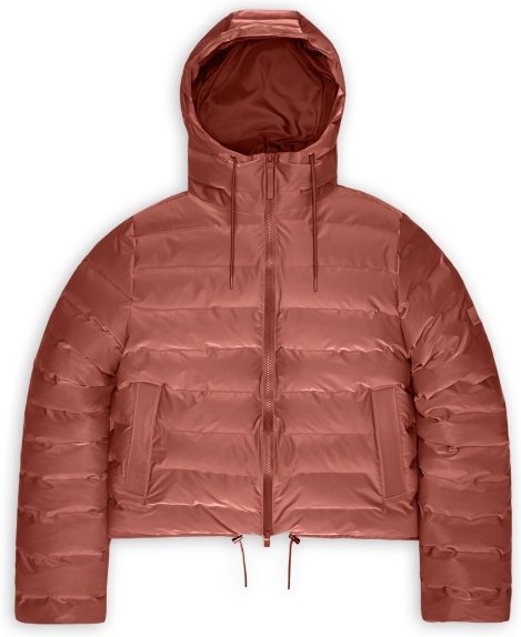Thumbnail - Rains - Lohja Short Puffer Jacket W3T2 - Freizeitjacke Gr XS rot