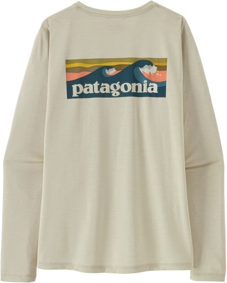 Patagonia - Women's L/S Cap Cool Daily Shirt Boardshort Logo - Funktionsshirt Gr M beige