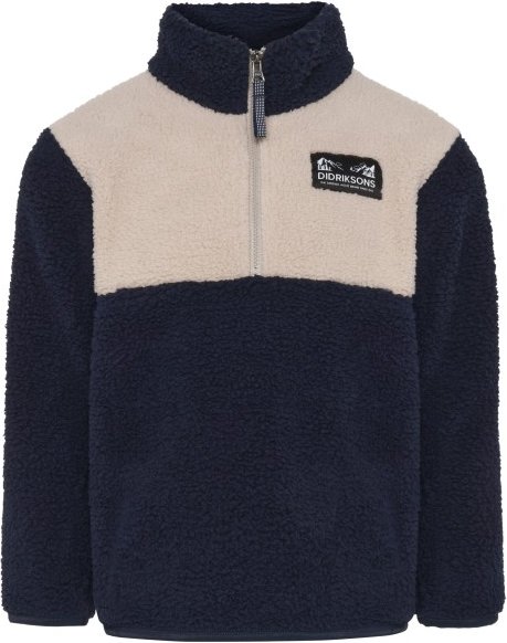 Thumbnail - Didriksons - Kid's Gosig Half-Zip - Fleecepullover Gr 130 blau