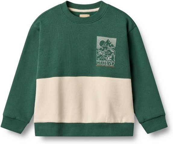 Thumbnail - WHEAT - Kid's L/S Steff - Pullover Gr 128 grün