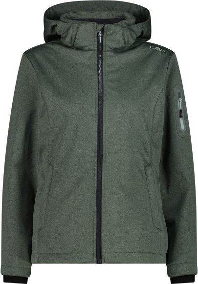 CMP - Women's Jacket Zip Hood Melange Softshell - Softshelljacke Gr 36 oliv