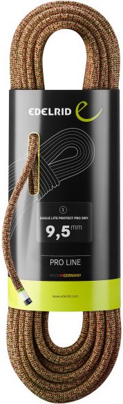Edelrid - Eagle Lite Protect Pro Dry 9,5 mm - Einfachseil Gr 50 m braun