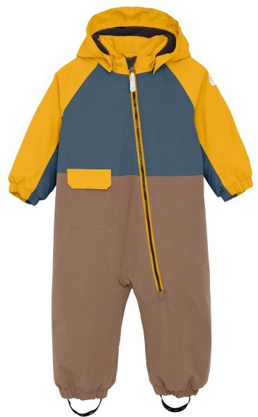 Color Kids - Baby's Coverall Colorblock - Overall Gr 74 braun