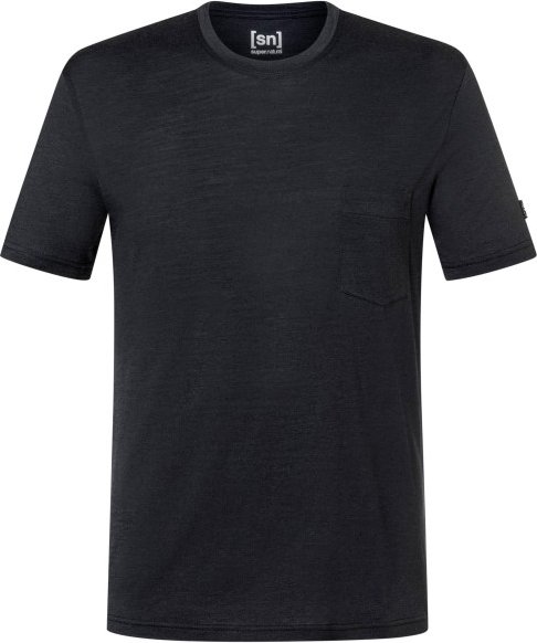 super.natural - Pocket Tee - Merinoshirt Gr XL schwarz