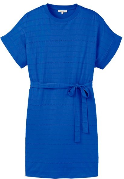 Tranquillo - Women's Minikleid aus Ajour-Jersey - Kleid Gr L blau