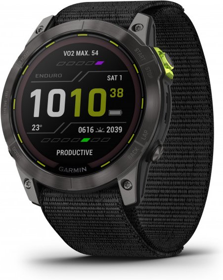 Garmin - Enduro 2 Sapphire Solar - Multifunktionsuhr schwarz/grau