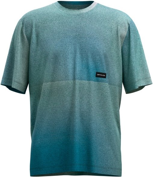 Thumbnail - Ortovox - 185 Merino Patch Print TS - Merinoshirt Gr XL grün
