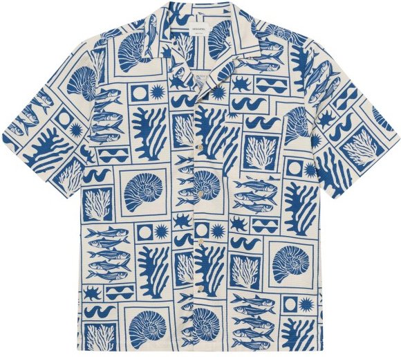 DEDICATED - Shirt Marstrand - Hemd Gr XXL grau