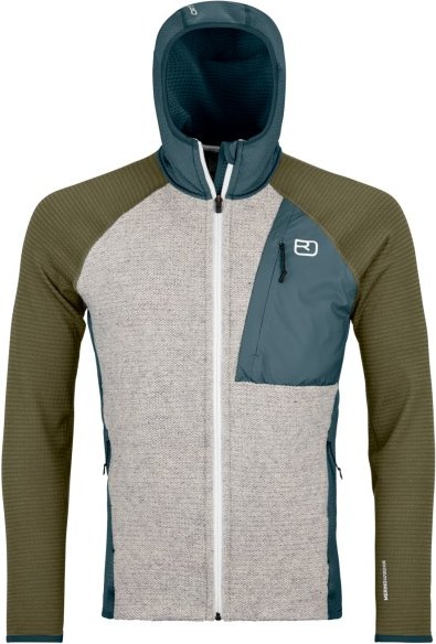 Ortovox - Fleece Grid Plus Classic Knit Hoody - Fleecejacke Gr S grau