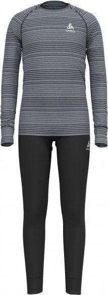 Thumbnail - Odlo - Kid's Long Active Warm Eco Set - Kunstfaserunterwäsche Gr 164 grau