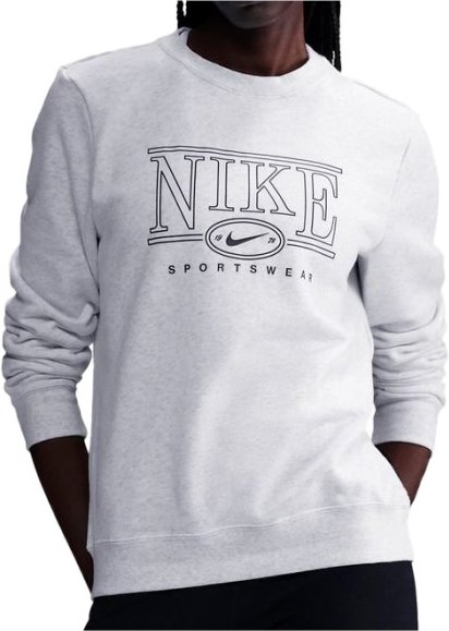 Nike - Women's Sportswear Club Fleece Logo Sweatshirt - Pullover Gr S grau