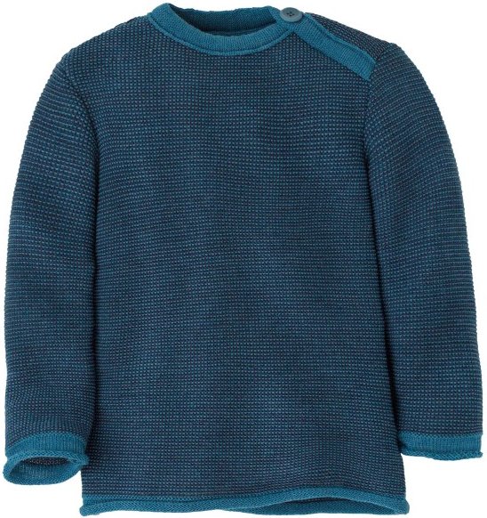 disana - Kid's Melange-Pullover - Merinopullover Gr 50/56 blau