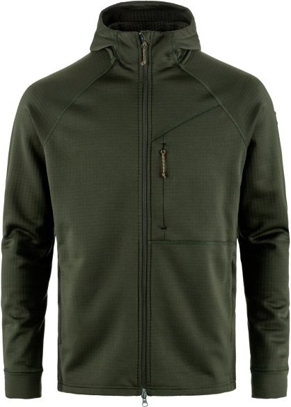 Thumbnail - Fjällräven - Abisko Grid Fleece Hoodie - Fleecejacke Gr M oliv