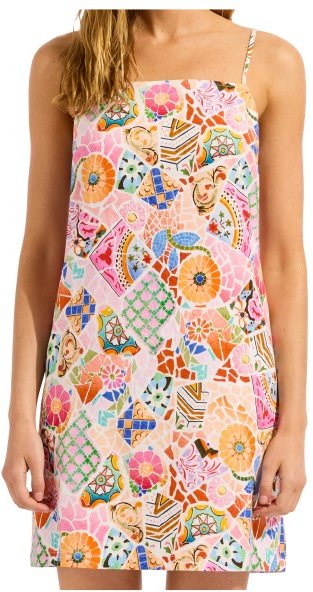 Seafolly - Beach Bohème Bandeau Mini Dress - Kleid Gr XL beige