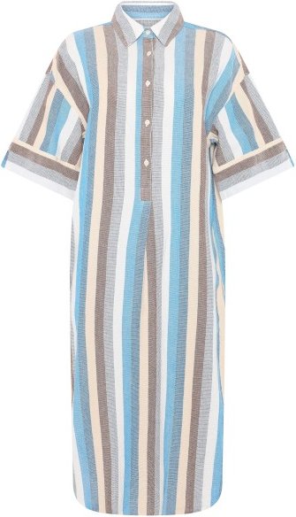 KnowledgeCotton Apparel - Women's Organic Cotton Shirt Dress - Kleid Gr M grau