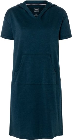 super.natural - Women's Hooded Bio Dress - Kleid Gr XS blau