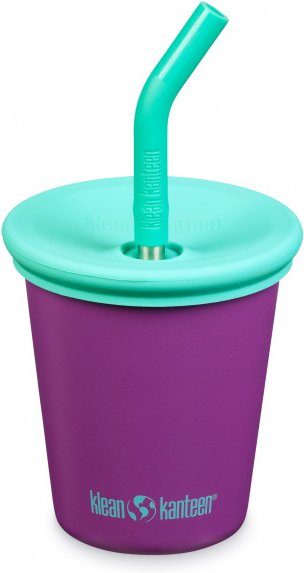 Klean Kanteen - Kid's Kanteen Steel Cup Straw Lid - Becher Gr 296 ml lila