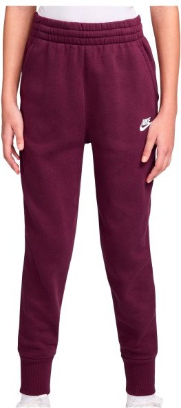Nike - Big Kid's SW Club Fleece High-Waisted Fitted Pants - Trainingshose Gr XL lila
