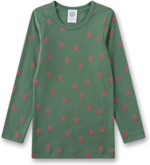 Sanetta - Kid's T-Shirt 1/1 AOP 337034 - Longsleeve Gr 128 oliv