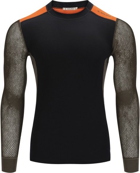 Thumbnail - Aclima - WoolNet Hybrid Crewneck - Merinounterwäsche Gr S schwarz