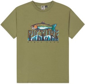 Picture - Saywhat Tee - T-Shirt Gr M oliv