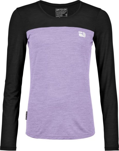 Ortovox - Women's 150 Cool Logo L/S - Merinoshirt Gr XL lila/schwarz