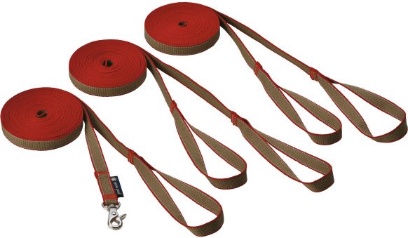 Snow Peak - Adjustable Lead Set - Hundeleine rot/braun