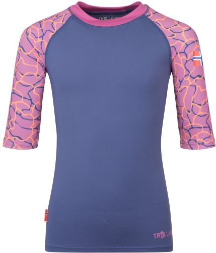 Trollkids - Girl's Haukland T - Lycra Gr 152 blau
