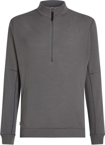 Icebreaker - Merino Blend 260 Waffle Knit Wander L/S 1/2 Zip - Merinoshirt Gr M grau