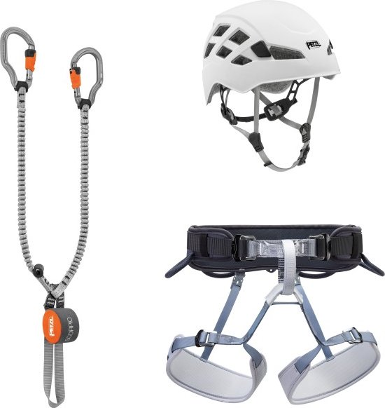 Petzl - Kit Via Ferrata Vertigo - Klettersteigset Gr Harness: 65-96 cm - Helmet: 53-61 cm grau