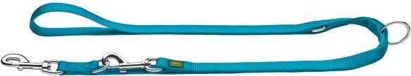 Hunter - Verstellbare Führleine Nylon - Hundeleine Gr Länge max. 200 cm - Breite 1,0 cm blau