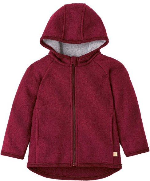 disana - Kid's Walk-Jacke Zipp - Wolljacke Gr 86/92 rot