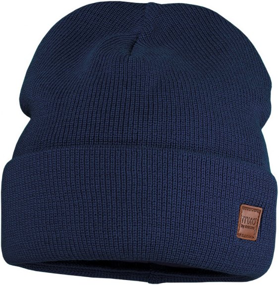 maximo - Kid's Beanie mit Umschlag - Mütze Gr 53-55 cm blau