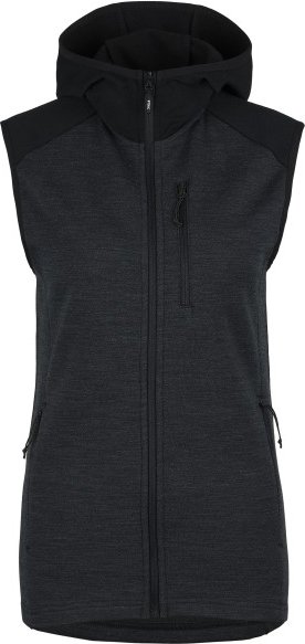 Stoic - Women's MerinoFleece335 KuolpaSt. Vest with Hood - Fleeceweste Gr XL schwarz